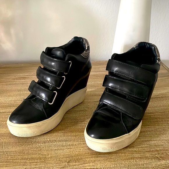 Ash | Shoes | Ash Platform Black Leather Sneaker Size 6 | Poshmark